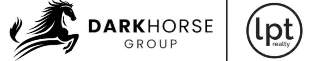 Dark Horse Group and LPT Realty logos, sponsors of PCS JOES Military Realtor team