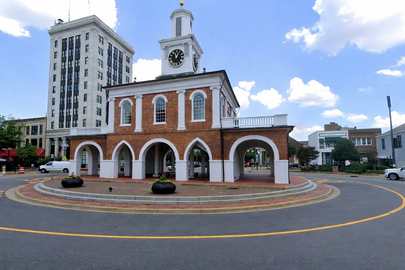 Downtown Fayetteville Market House near Fort Bragg served by Fayetteville military realtors