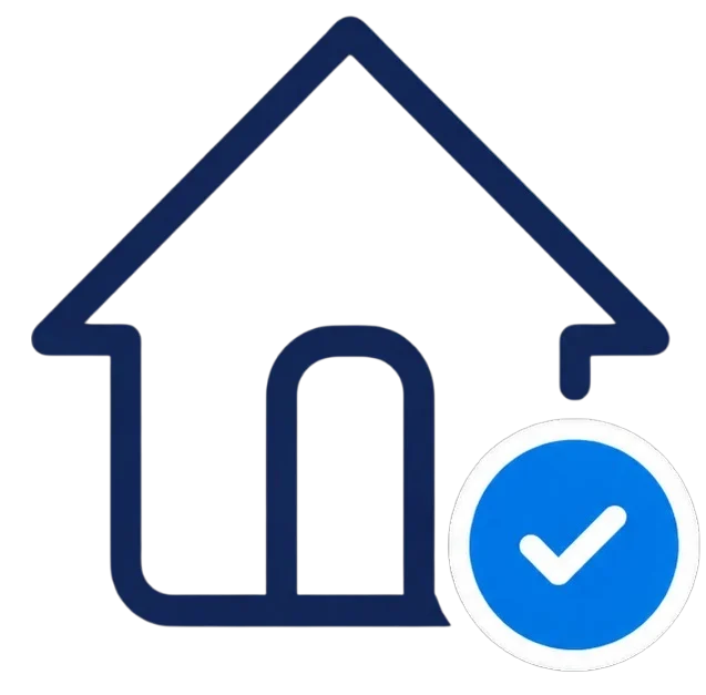 List your by military owner home for free icon with house and checkmark
