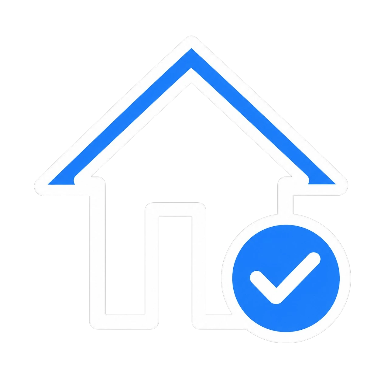VA loan and PCS support icon with house and checkmark