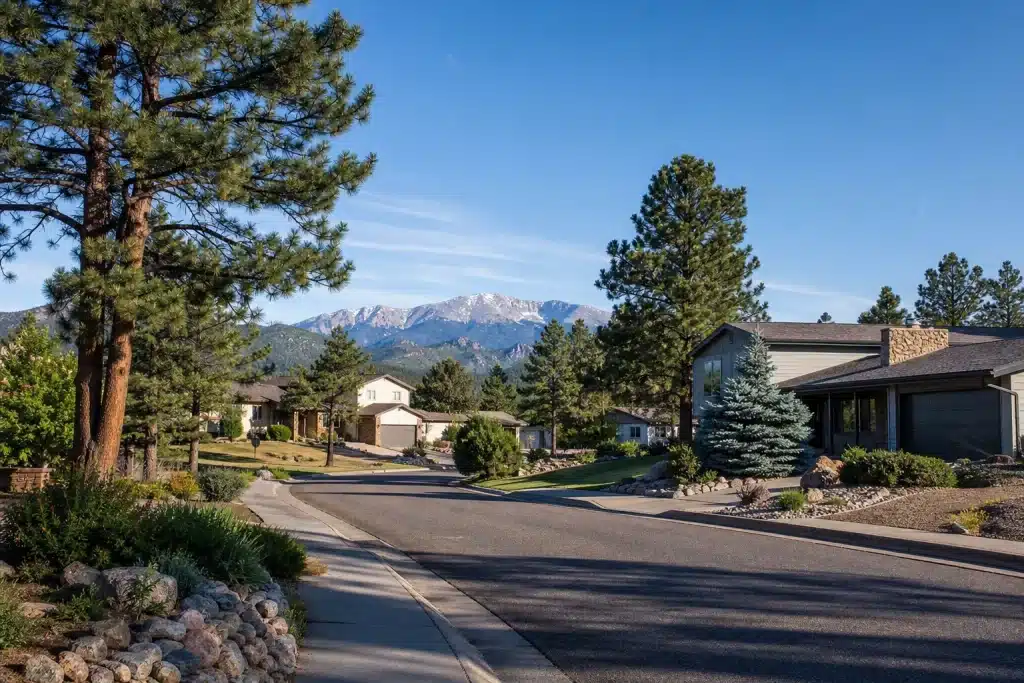 Colorado Springs neighborhood homes near Fort Carson for military families