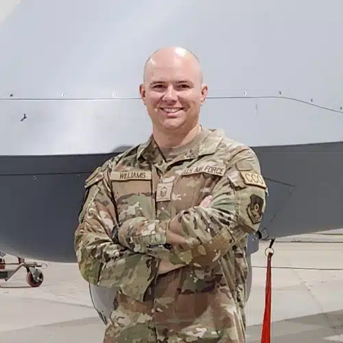 Kyle Williams during a U.S. Air Force deployment before founding PCS JOES