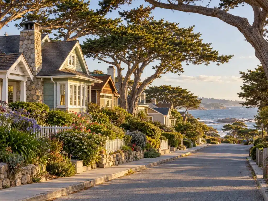 Representative Pacific Grove California cottages near NSA Monterey